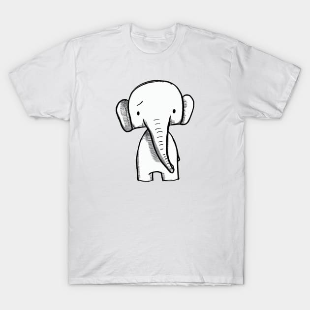 Cartoon sketch style elephant T-Shirt by stkUA